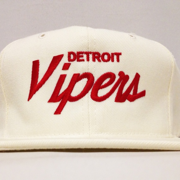 Detroit Vipers Script Snapback White Red - Picture 3 of 5